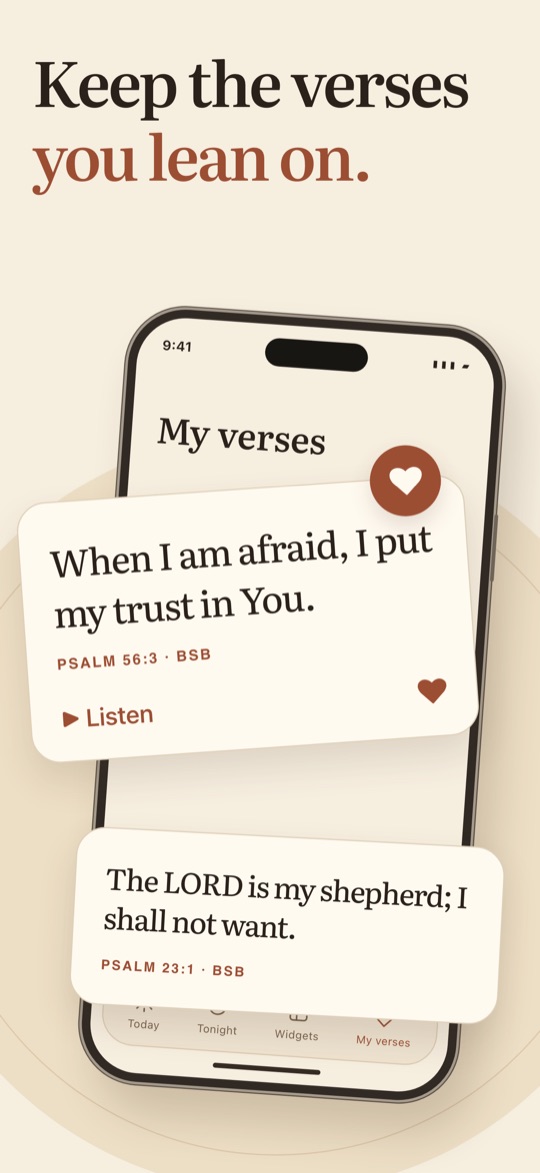 Keep the verses you lean on